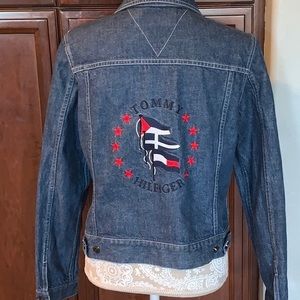 Vtg Tommy Hilfiger Regatta Nautical Jean jacket l